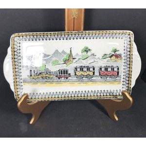 Vintage Rectangular train tray Railway dish Portland Pottery England PV